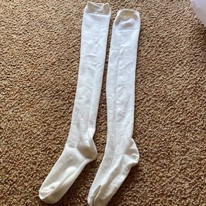 White knee high socks
